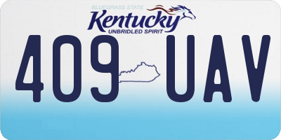 KY license plate 409UAV
