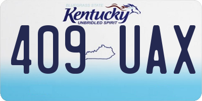 KY license plate 409UAX