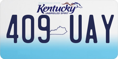 KY license plate 409UAY