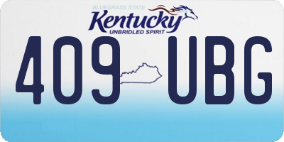 KY license plate 409UBG