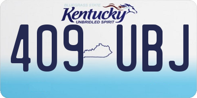 KY license plate 409UBJ