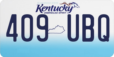 KY license plate 409UBQ