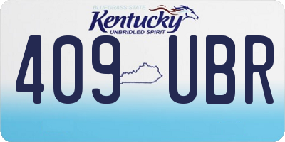 KY license plate 409UBR