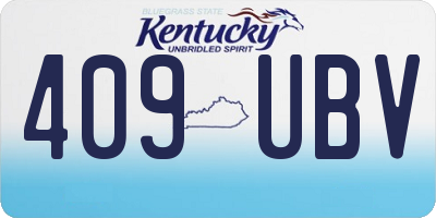 KY license plate 409UBV
