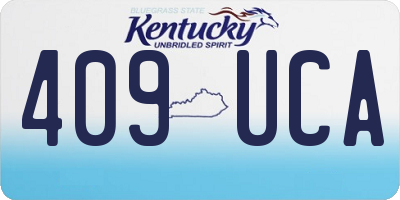 KY license plate 409UCA