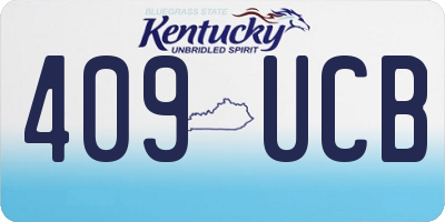 KY license plate 409UCB