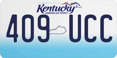 KY license plate 409UCC