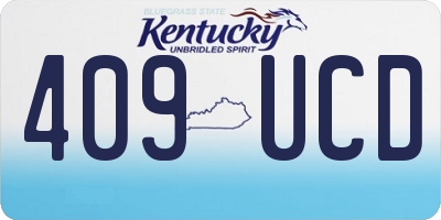 KY license plate 409UCD
