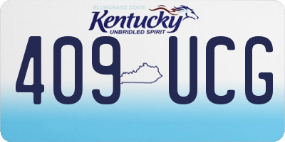 KY license plate 409UCG
