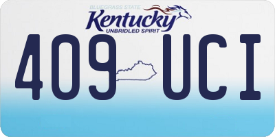KY license plate 409UCI