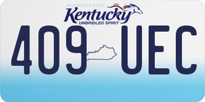 KY license plate 409UEC