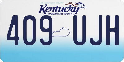 KY license plate 409UJH