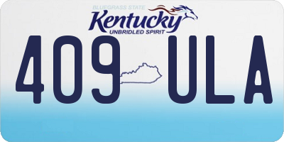 KY license plate 409ULA