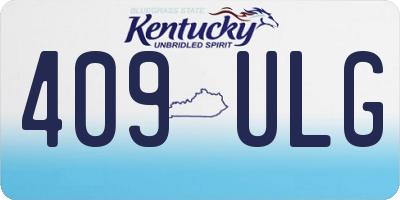 KY license plate 409ULG