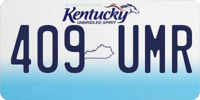 KY license plate 409UMR