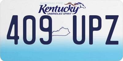 KY license plate 409UPZ