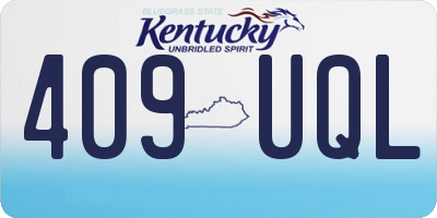 KY license plate 409UQL