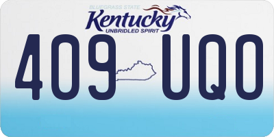 KY license plate 409UQO