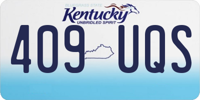KY license plate 409UQS