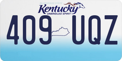 KY license plate 409UQZ