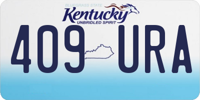 KY license plate 409URA