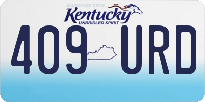 KY license plate 409URD