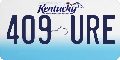 KY license plate 409URE