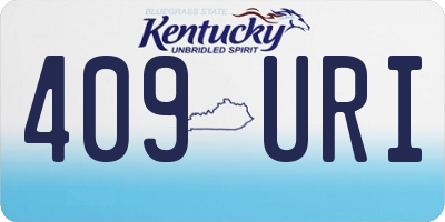 KY license plate 409URI
