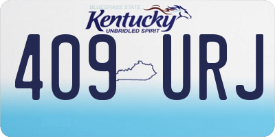 KY license plate 409URJ