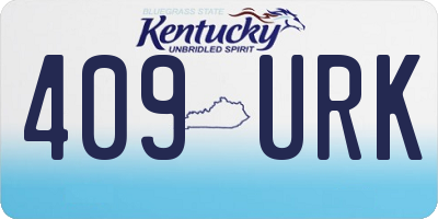 KY license plate 409URK