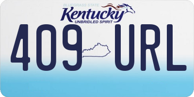 KY license plate 409URL