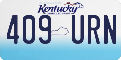KY license plate 409URN