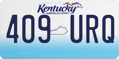 KY license plate 409URQ