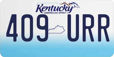 KY license plate 409URR