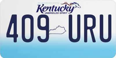 KY license plate 409URU