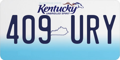 KY license plate 409URY