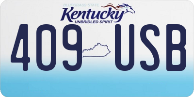 KY license plate 409USB