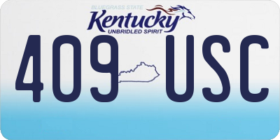 KY license plate 409USC