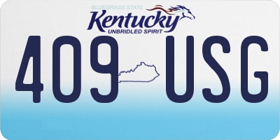 KY license plate 409USG