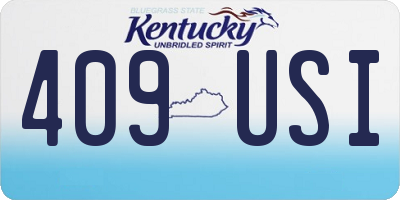 KY license plate 409USI