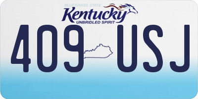 KY license plate 409USJ