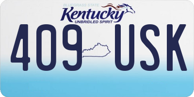 KY license plate 409USK