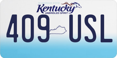 KY license plate 409USL
