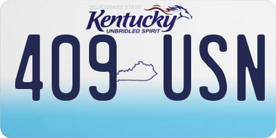 KY license plate 409USN