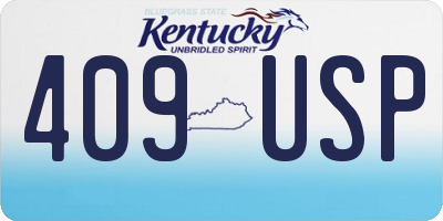 KY license plate 409USP