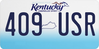 KY license plate 409USR