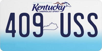 KY license plate 409USS