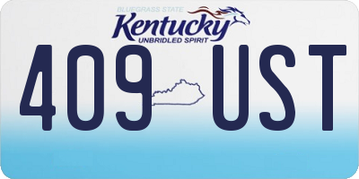 KY license plate 409UST