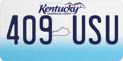KY license plate 409USU