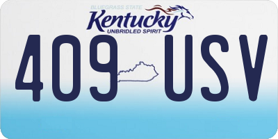 KY license plate 409USV